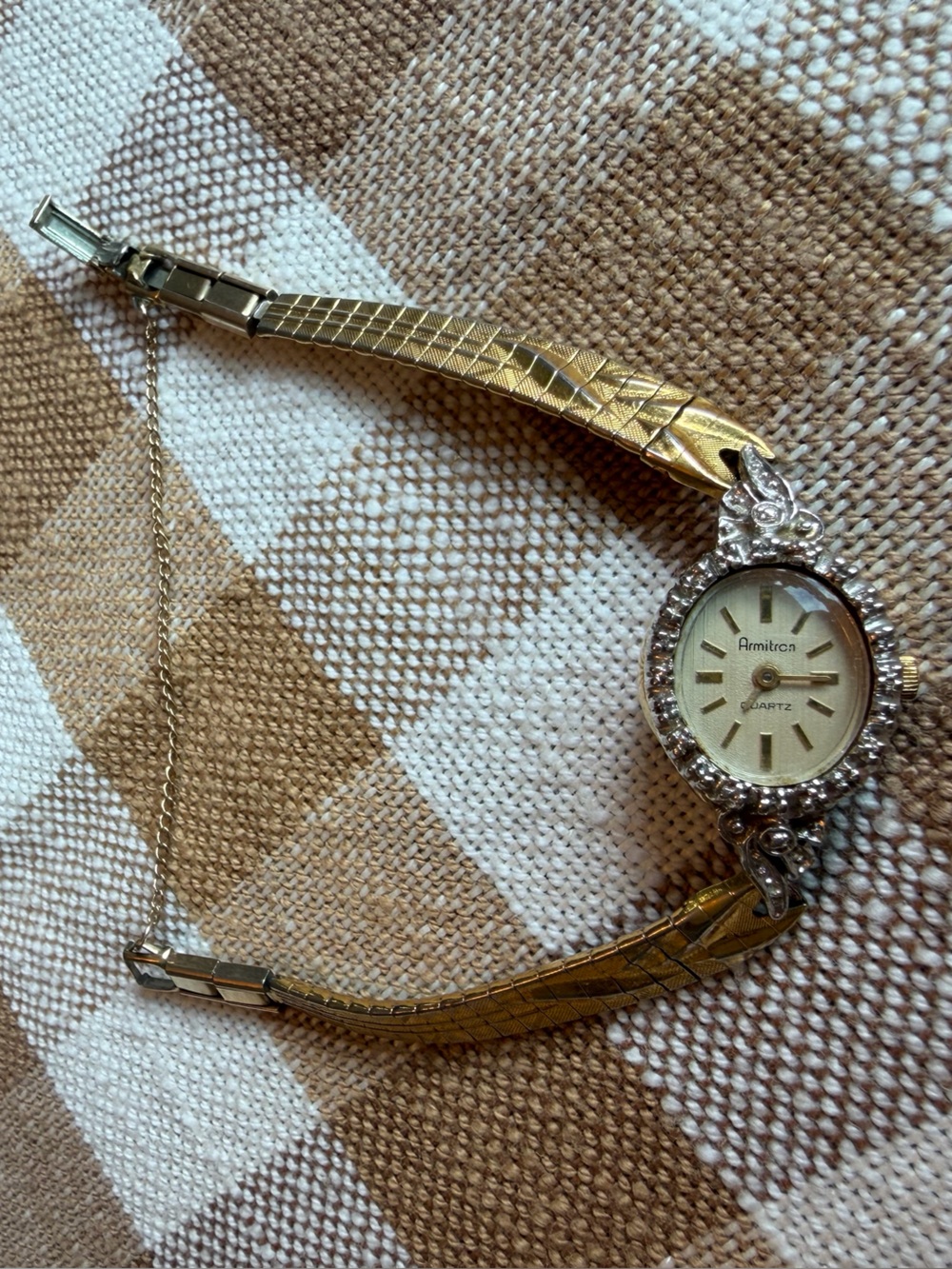 Armitron Gold-Tone Women's Bracelet Watch with Crystal Accents